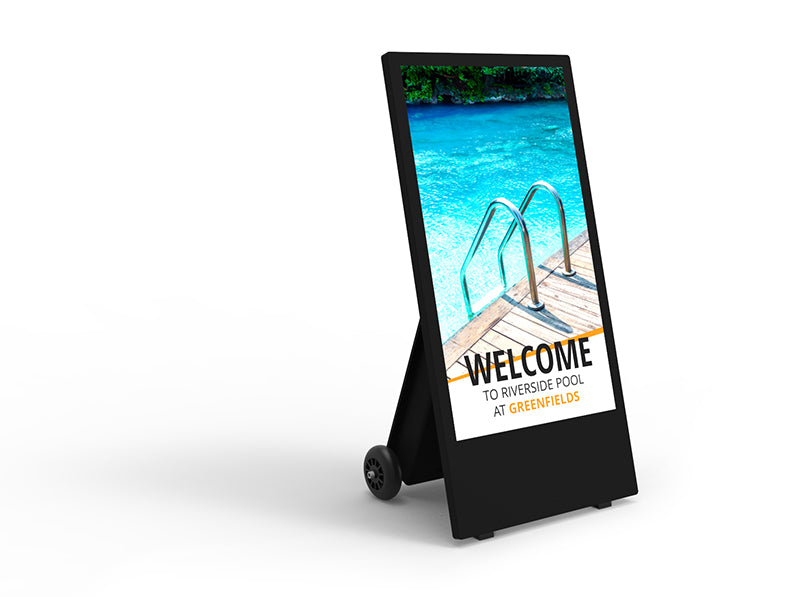 43" High Brightness Outdoor Digital Android Battery A-Boards – 1,500cd/m²