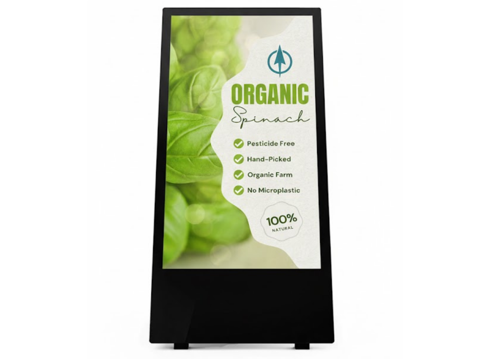 43" High Brightness Outdoor Digital Android Battery A-Boards – 1,500cd/m²