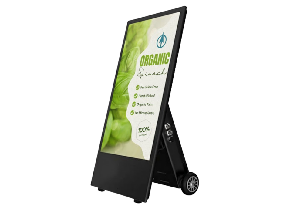 43" High Brightness Outdoor Digital Android Battery A-Boards – 1,500cd/m²