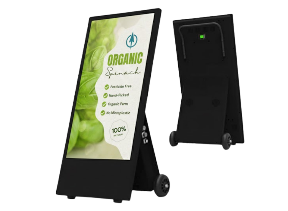 43" High Brightness Outdoor Digital Android Battery A-Boards – 1,500cd/m²