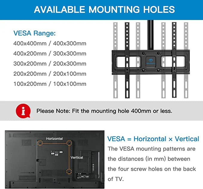 26" - 55" Digital Signage TV Ceiling Bracket