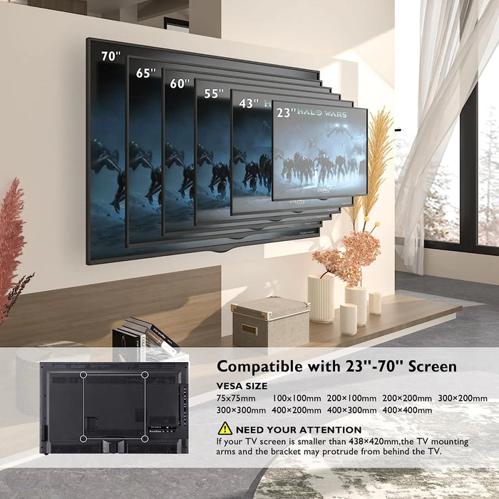 23" - 70" BT Double Arm Full Motion TV Wall Mount