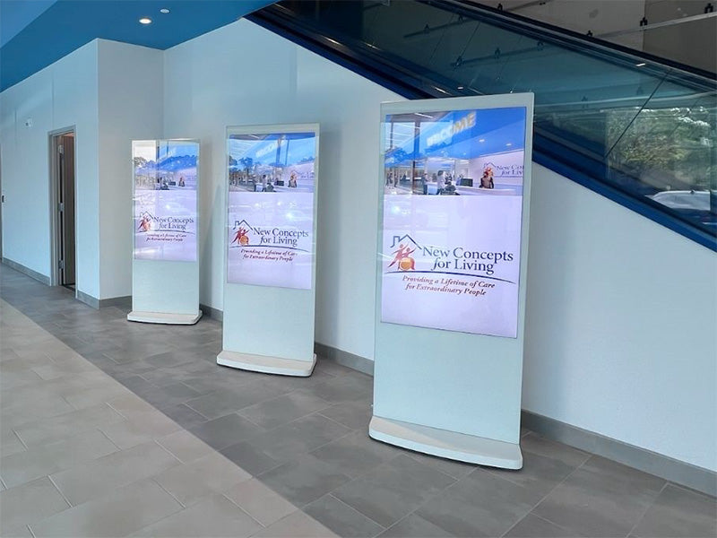Freestanding Digital Posters - Android Totem Displays