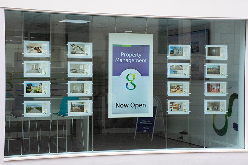 Hanging Double-Sided Window Displays