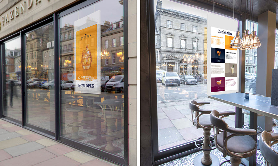 Hanging Double-Sided Window Displays