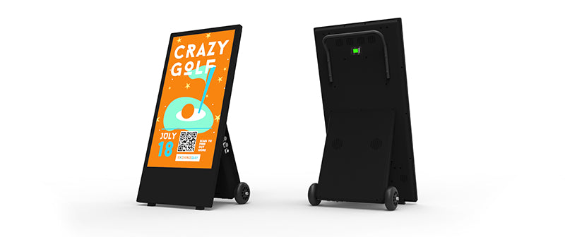 43" High Brightness Outdoor Digital Android Battery A-Boards – 1,500cd/m²