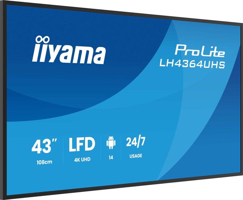 iiyama ProLite LH4364UHS-B1AG 43″ 4K UHD Digital Signage Display