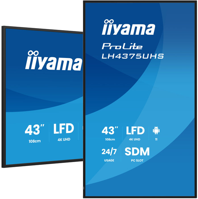iiyama ProLite LH4375UHS-B2AG 43″ 4K Professional Digital Signage Display