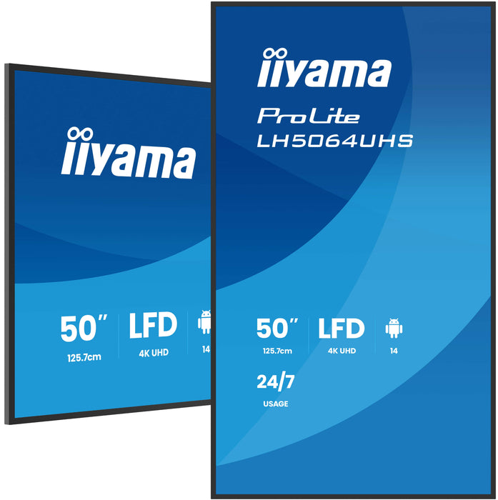 iiyama ProLite LH5064UHS-B1AG 50″ 4K UHD Digital Signage Display