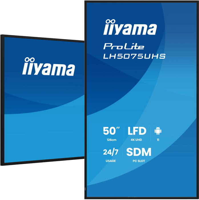 iiyama LH5075UHS-B2AG 50″ 4K Professional Digital Signage Display
