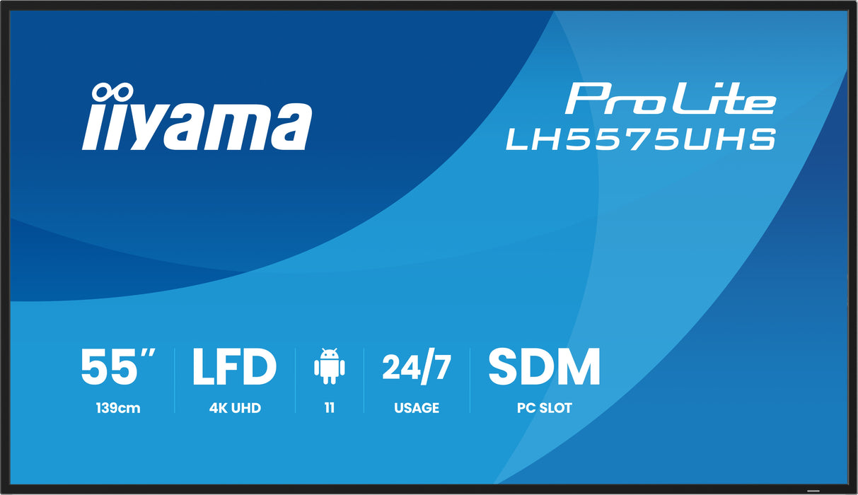 iiyama ProLite LH5575UHS-B2AG 55″ 4K Professional Digital Signage Display