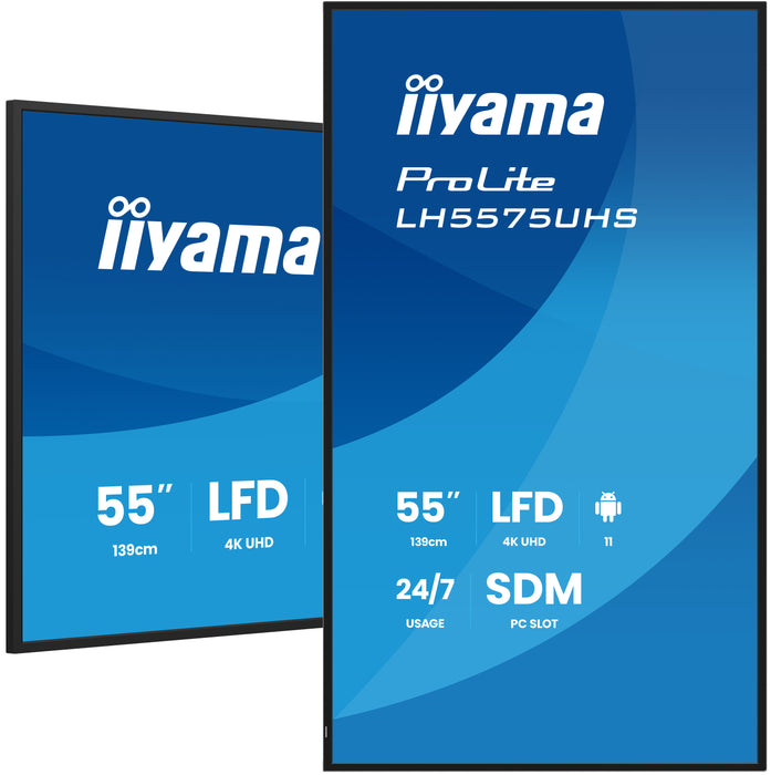 iiyama ProLite LH5575UHS-B2AG 55″ 4K Professional Digital Signage Display
