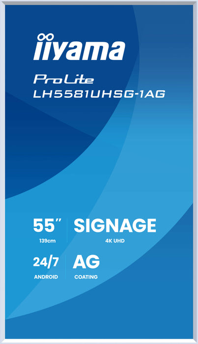 iiyama LH5581UHSG-1AG 55″ 4K UHD Professional Digital Signage Display