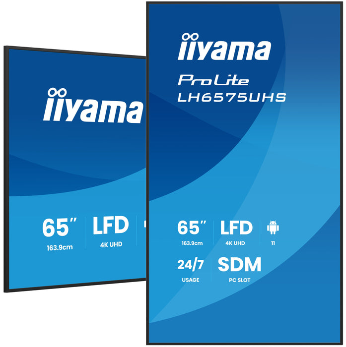 iiyama ProLite LH6575UHS-B2AG 65″ 4K Professional Digital Signage Display