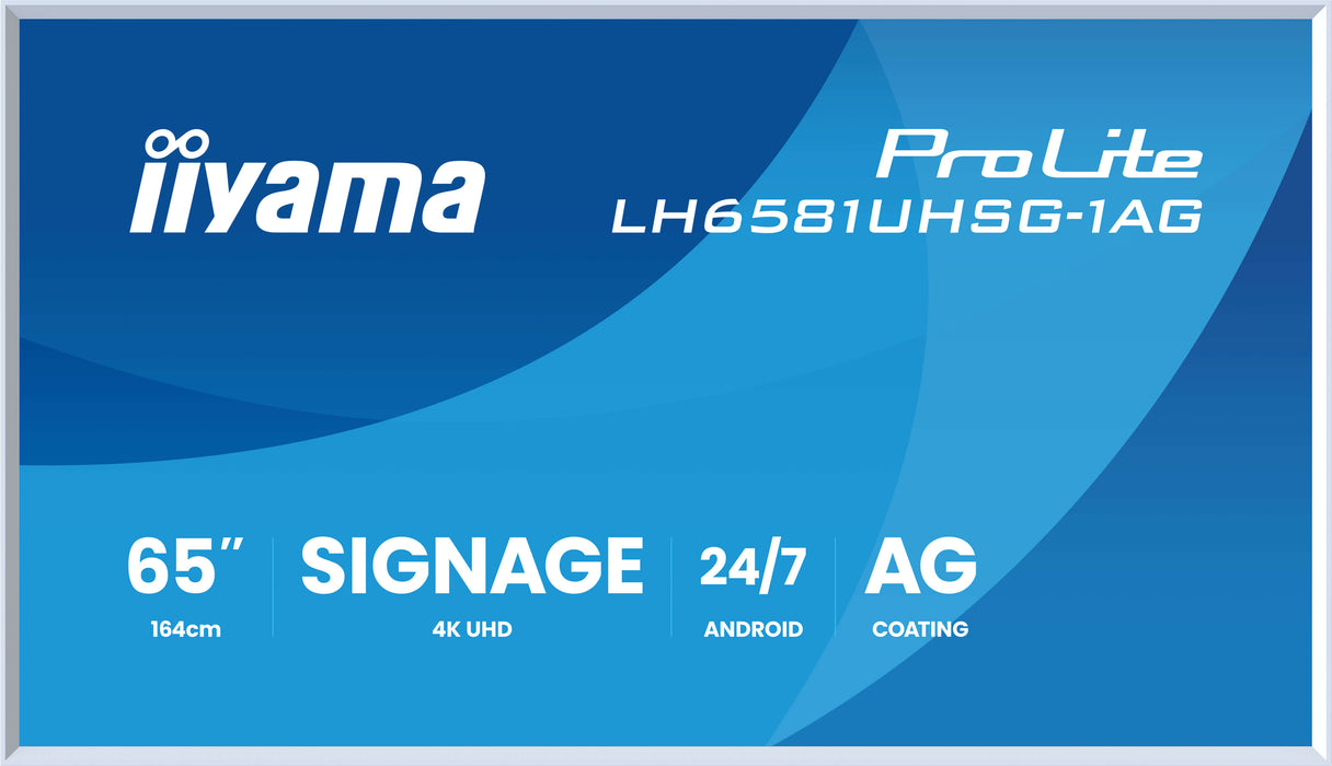 iiyama LH6581UHSG-1AG 65″ 4K UHD Professional Digital Signage Display