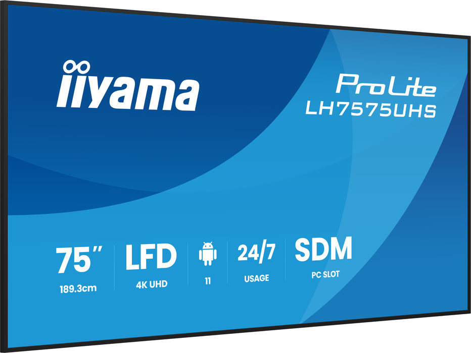 iiyama ProLite LH7575UHS-B2AG 75″ 4K Professional Digital Signage Display