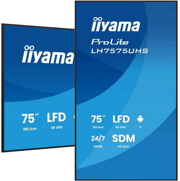 iiyama ProLite LH7575UHS-B2AG 75″ 4K Professional Digital Signage Display