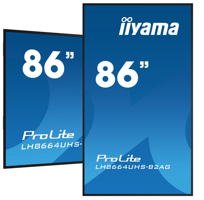 iiyama ProLite LH8664UHS-B2AG 86″ 4K UHD Digital Signage Display