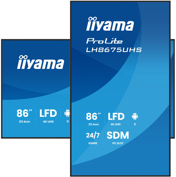 iiyama LH8675UHS-B2AG 86″ 4K UHD Professional Digital Signage Display