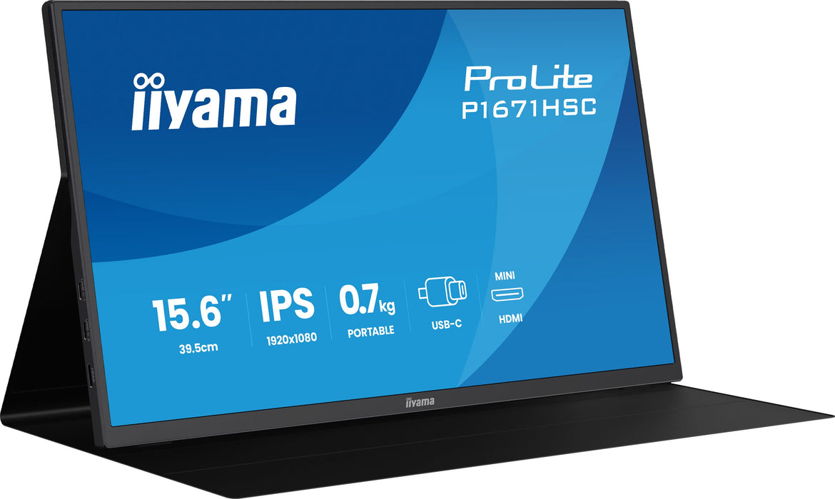 iiyama ProLite P1671HSC-B1 15.6″ Full HD Portable USB-C Touch Monitor