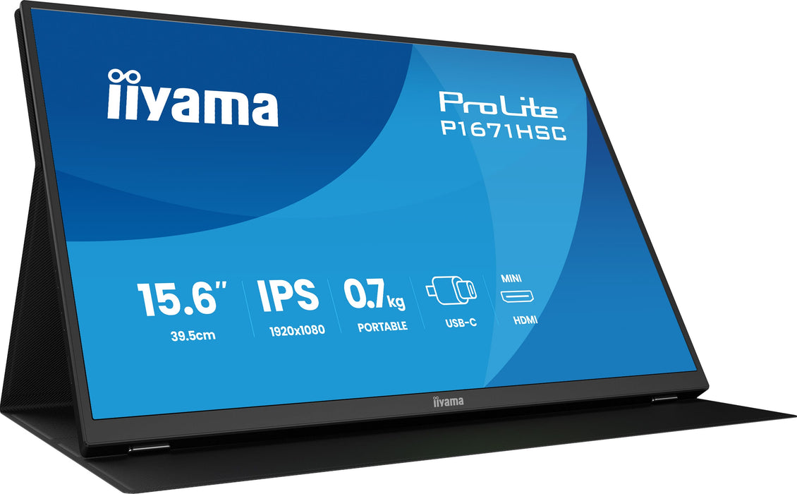 iiyama ProLite P1671HSC-B1 15.6″ Full HD Portable USB-C Touch Monitor