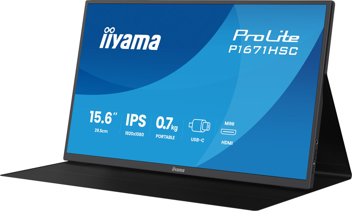 iiyama ProLite P1671HSC-B1 15.6″ Full HD Portable USB-C Touch Monitor