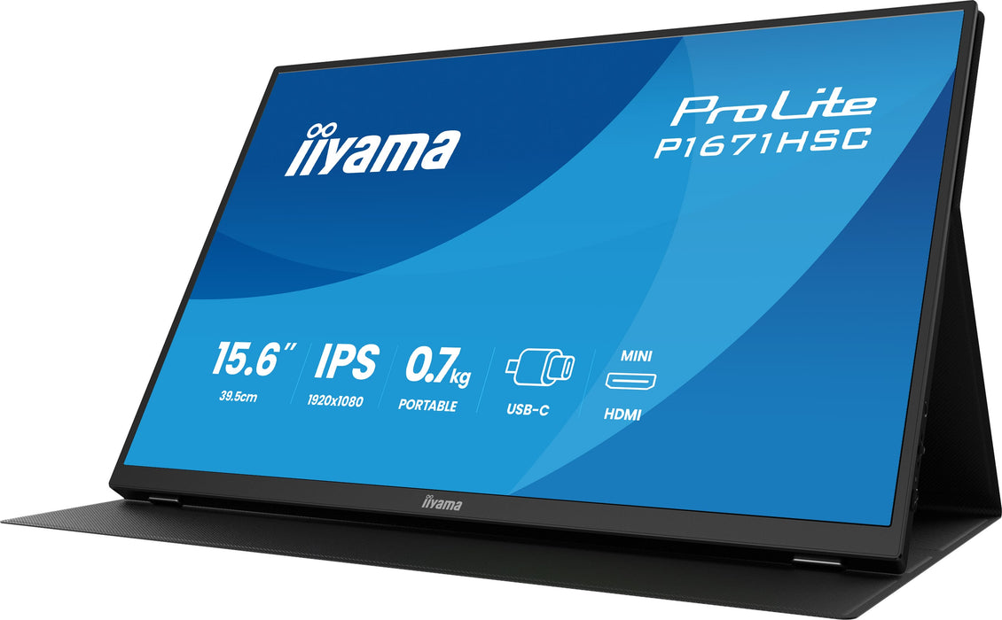 iiyama ProLite P1671HSC-B1 15.6″ Full HD Portable USB-C Touch Monitor