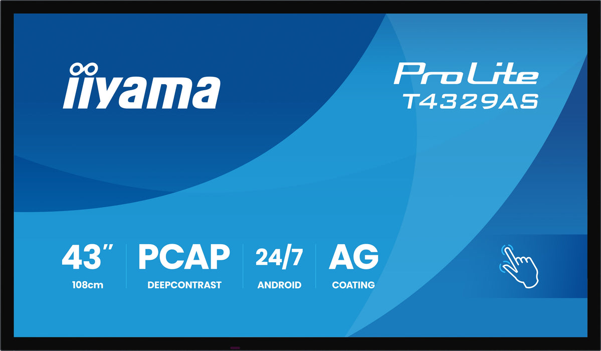 iiyama ProLite T4329AS-B1AG 43″ 4K PCAP Interactive Display with Android OS