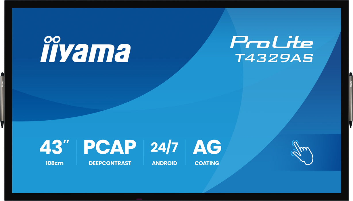 iiyama ProLite T4329AS-B1AG 43″ 4K PCAP Interactive Display with Android OS