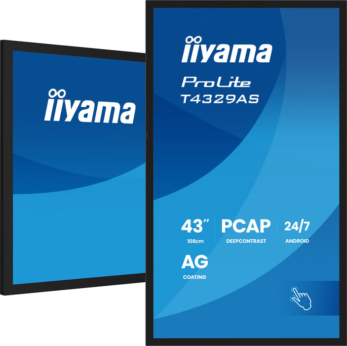 iiyama ProLite T4329AS-B1AG 43″ 4K PCAP Interactive Display with Android OS