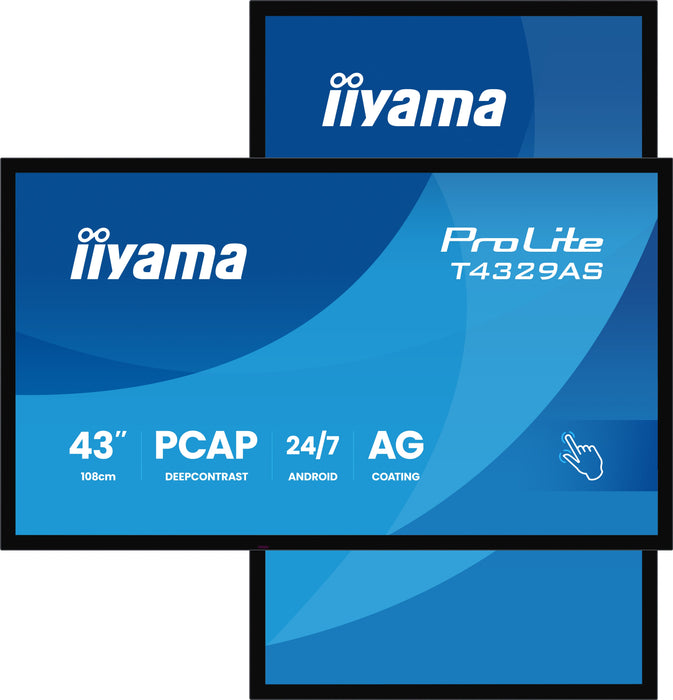 iiyama ProLite T4329AS-B1AG 43″ 4K PCAP Interactive Display with Android OS