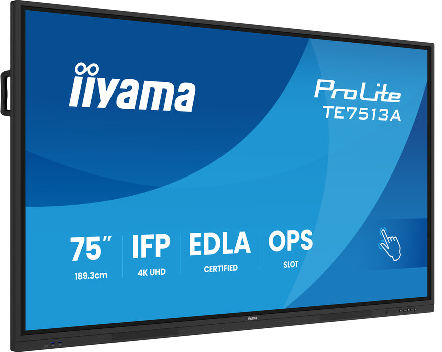 iiyama TE7513A-B1AG 75″ 4K UHD Google EDLA Interactive Display