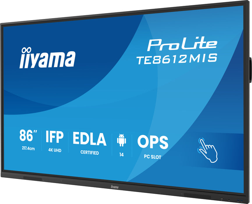 iiyama ProLite TE8612MIS-B4AG 86" 4K PCAP Interactive Touch Display