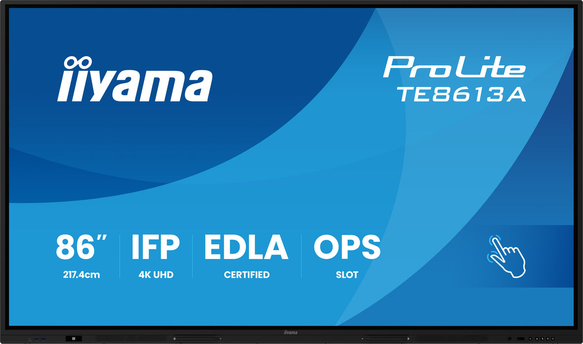 iiyama TE8613A-B1AG 86″ 4K UHD Google EDLA Interactive Display