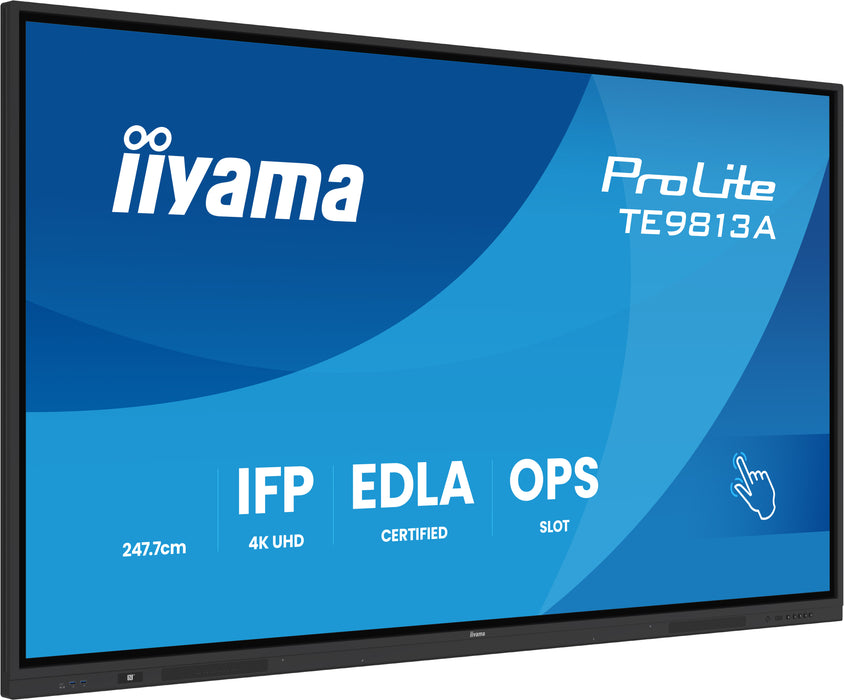 iiyama TE9813A-B1AG 98″ 4K UHD Google EDLA Interactive Display